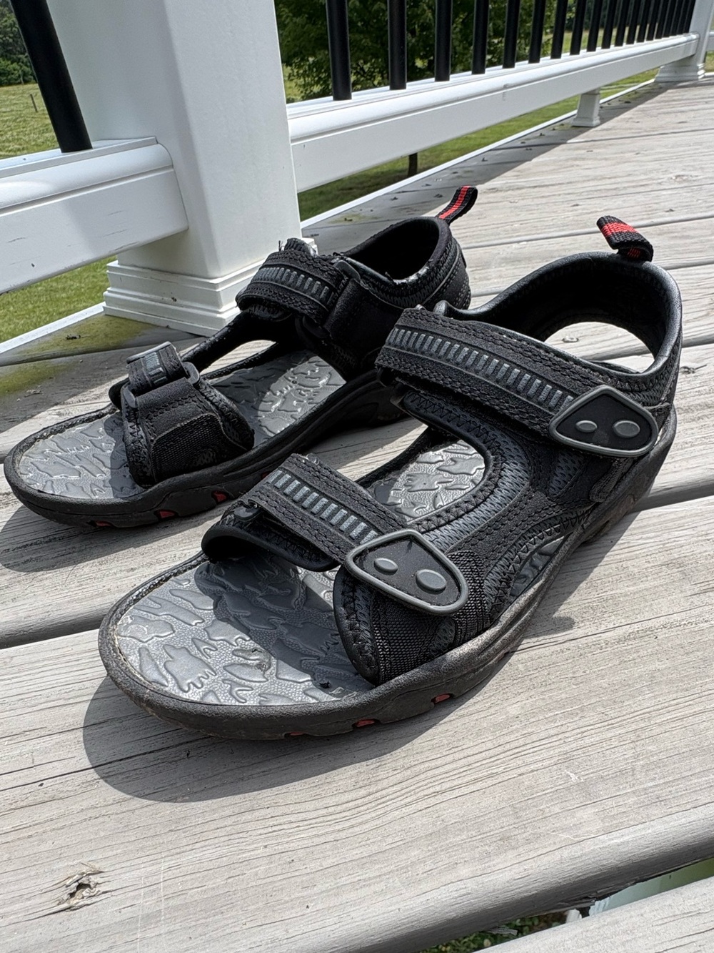 Men's Open Toe Hiking Sandals, Outdoor Beach Sandals, Lightweight Athletic Shoes